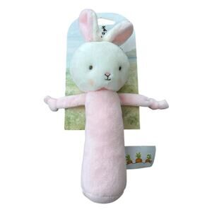 Bunnies By The Bay Friendly‎ Chime Rattle Pink 7.5” Baby Toy